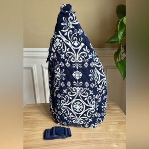 NWOT VERA BRADLEY ESSENTIAL SLING BACKPACK ~ STEEL BLUE MEDALLION ~ FULL SIZE